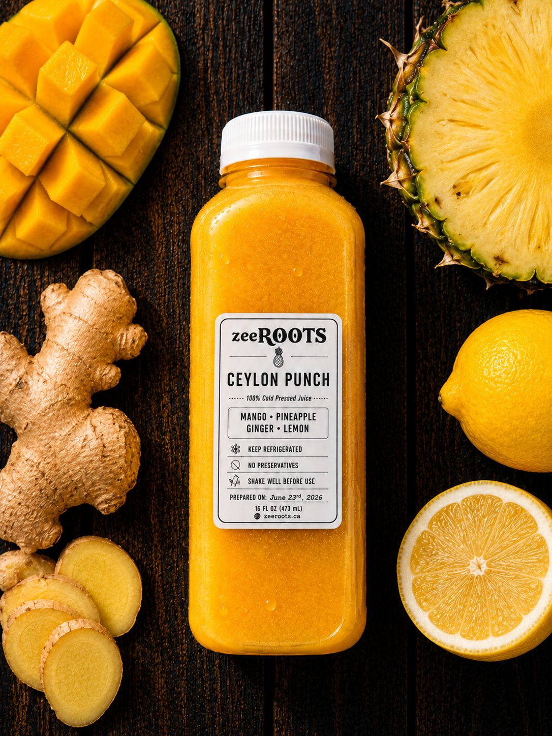 Ceylon Punch bottled cold-pressed juice