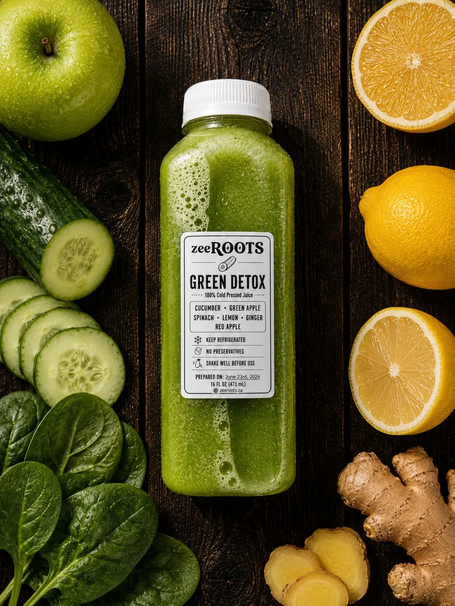 Green Detox bottled cold-pressed juice
